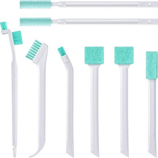 Set van 8 kleine schoonmaakborstels voor huishoudelijk gebruik, multicolor, plastic
