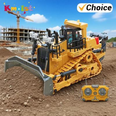 Uplift Treasures Remote Control Bulldozer Toy For Kids 11 Inch With Spray