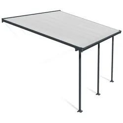 Palram Canopia Feria Terrassenüberdachung anthrazit 425x295x260-305 cm (LxBxH)