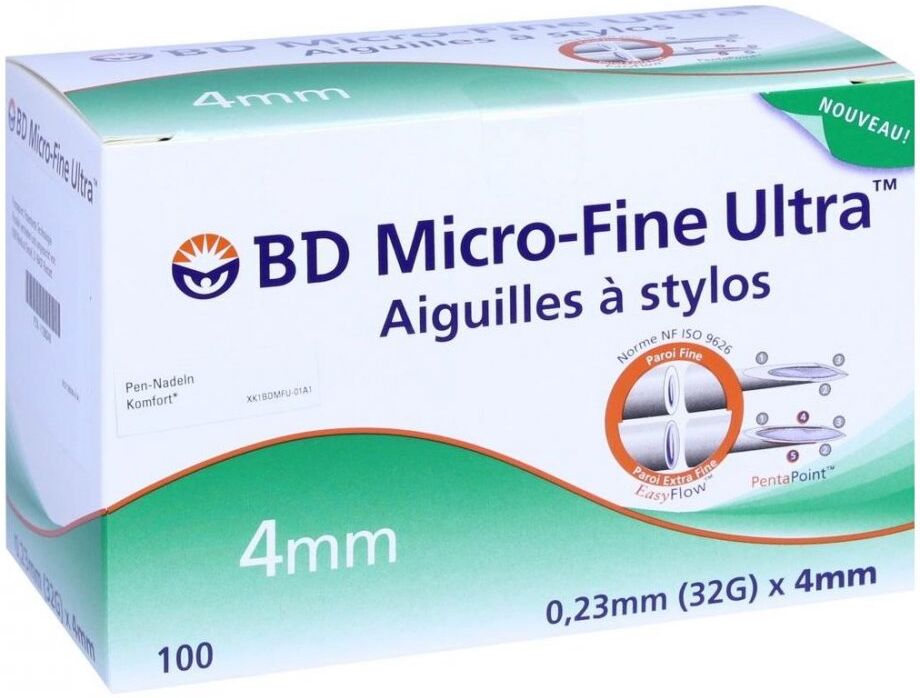 Bd Micro-fine Ultra Pen-nadeln 0,23x4 mm