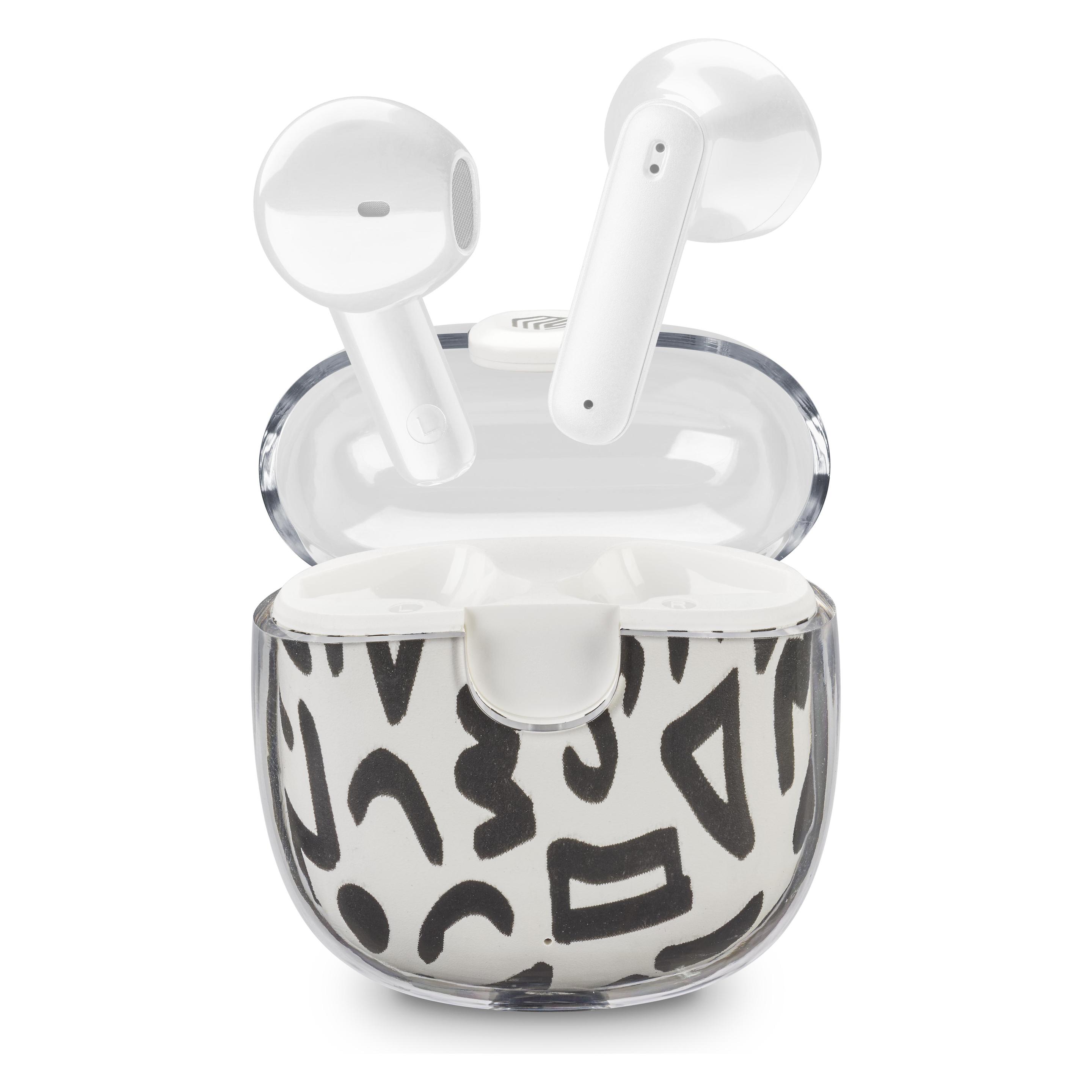 Music Sound Drip Bluetooth-Kapselkopfhörer mit transparentem Gehäuse und originellen Mustern (Keine Geräuschunterdrückung, 19 h, Kabellos) (8018080458064)