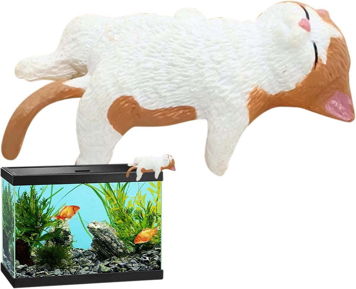 Mini Kat Beeldjes - Realistische Kleine Kittens Decoratie - Multicolor - Hoogte: 4 cm