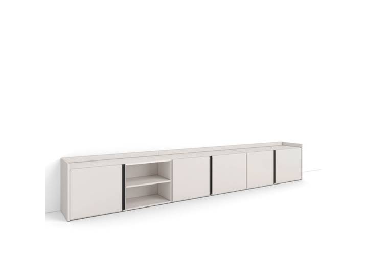 Meuble tv effet bois beige 309x35x50cm
