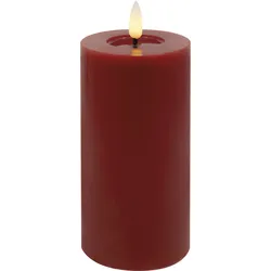 Stumpenkerze LED WINTER (DH 7,50x15 cm) - rot - DH 7,50x15 cm