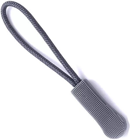 INF Tirettes de fermeture éclair détachables (50 pièces) - Curseurs de fermeture éclair en PVC Gris foncé