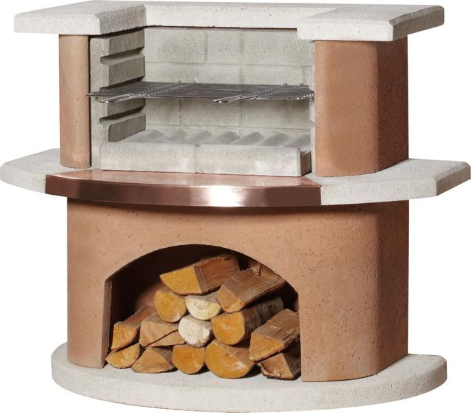 BUSCHBECK Grillbar Bologna, weiß/terra H93xB110xT65cm, 360 kg 08294410