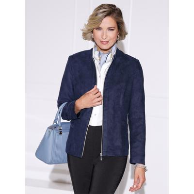 Jackenblazer "Blazer", Damen, Gr. 44, blau (marine), 100% Polyester, Blazer