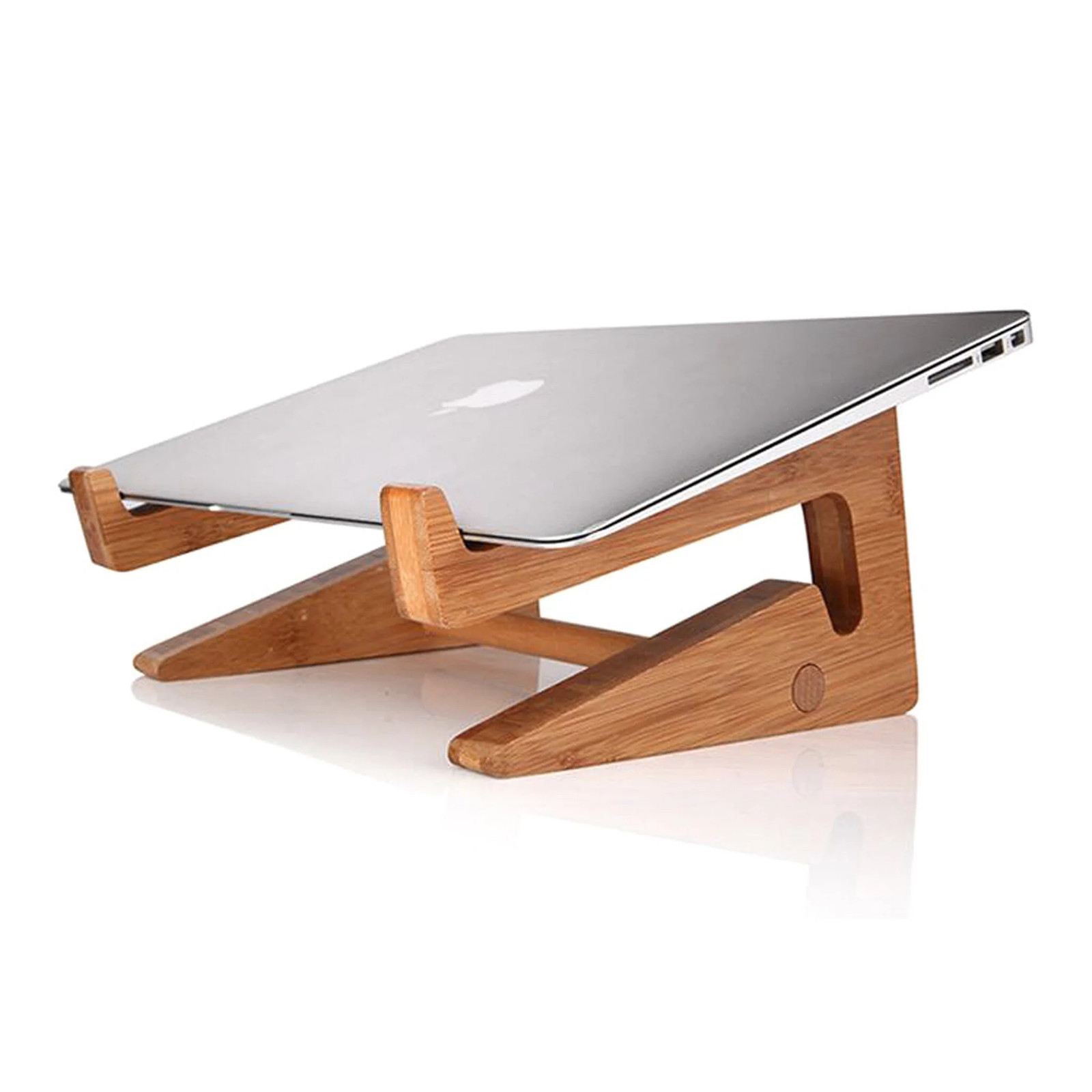 QUVIO Laptop standaard van hout voor laptops tot 15,6 inch