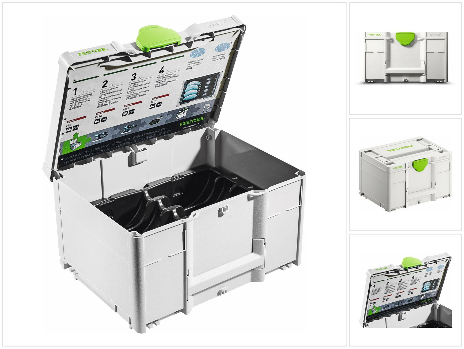 Festool SYS-STF D 150 4S Systainer³ Systeemkoffer met inlegstuk voor schuurmiddelen diameter 150 mm
