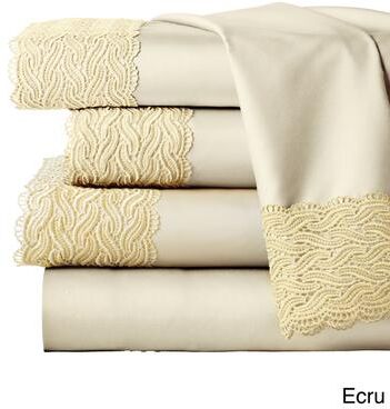 Porch & Den Gerda Deep Pocket Over-sized Cotton Lace Bed Sheet Set