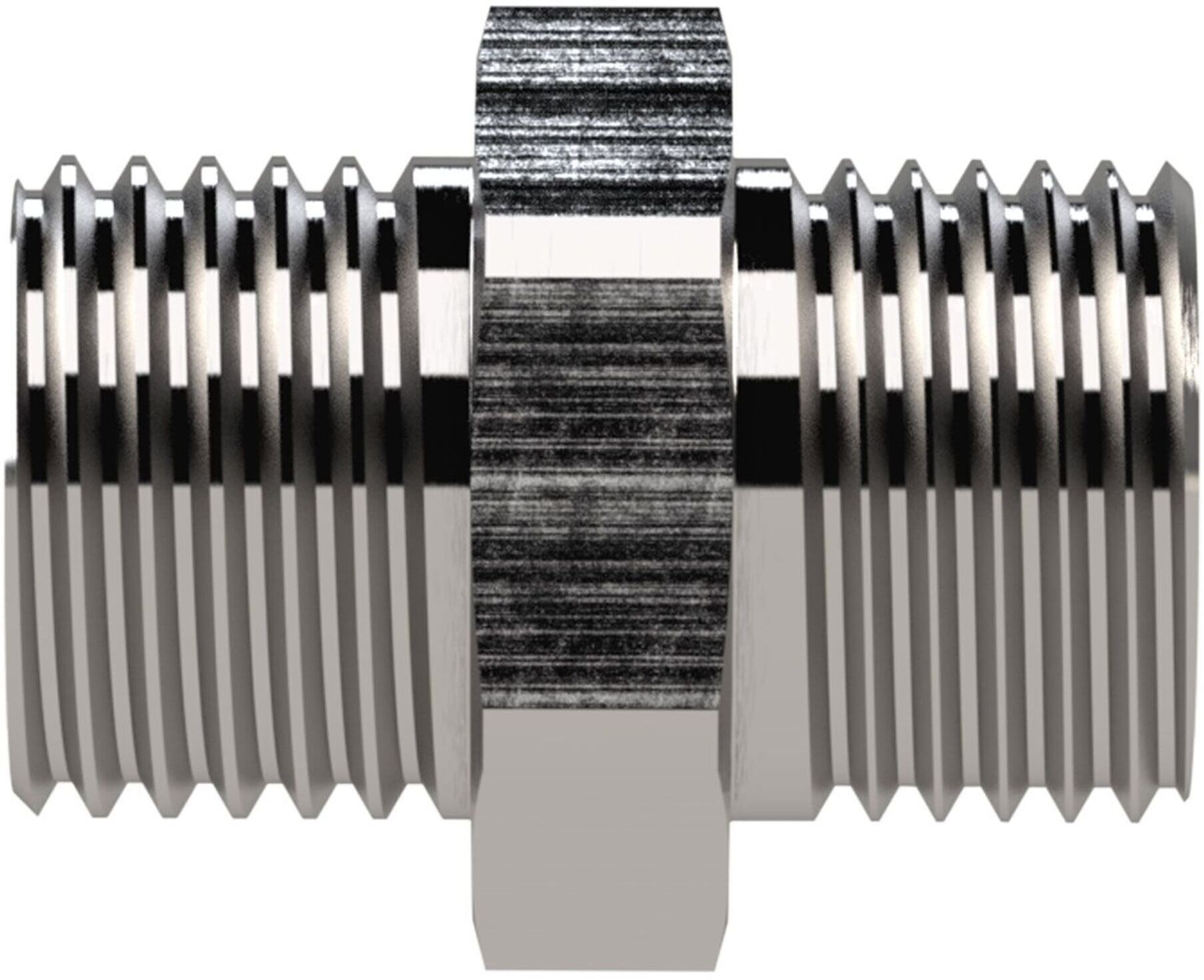 Riegler Doppelgewindenippel, M5 a., G 1/8 a., SW 14, Edelstahl 1.4571 (252 D-ES)