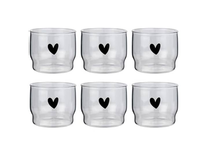 BUTLERS 6er Set Trinkgläser 300 ml Glas - LOVELY HERZ