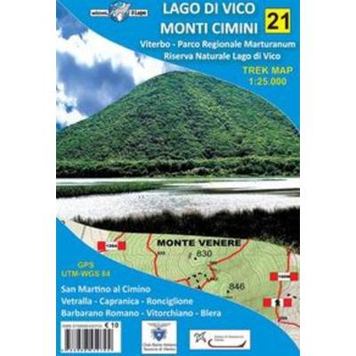 Lago di Vico, Monti Cimini. Viterbo, Parco regionale Marturanum e Riserva naturale Lago di Vico. Carta escursionistica 1:25.000, Karte von , Il Lupo