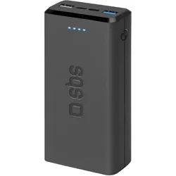 SBS Fast Charge Powerbank (20000 mAh, 10 W, 74 Wh), Powerbank, Schwarz