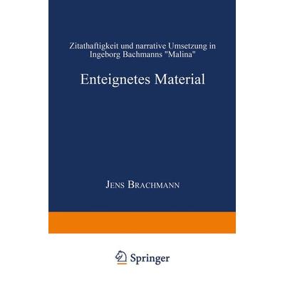 Enteignetes Material, Taschenbuch von Jens Brachmann, Deutscher Universitätsverlag, 978-3-8244-4331-4