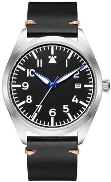 Friendly Fresh Finds Pilot Watch Aviator Automatic Mechanical Wristwatch Luxury Stainless Steel Field Watch black