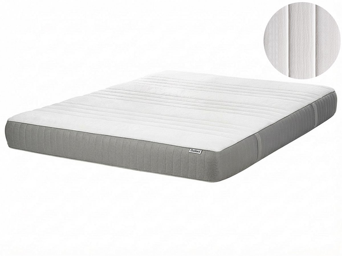 Beliani Whisper Traagschuimmatras stevig - Wit - 160 x 200 cm