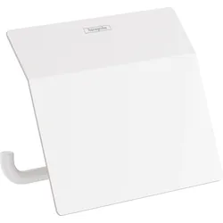 hansgrohe AddStoris Toilettenpapierhalter mit Deckel, 41753700, Farbe: weiss matt
