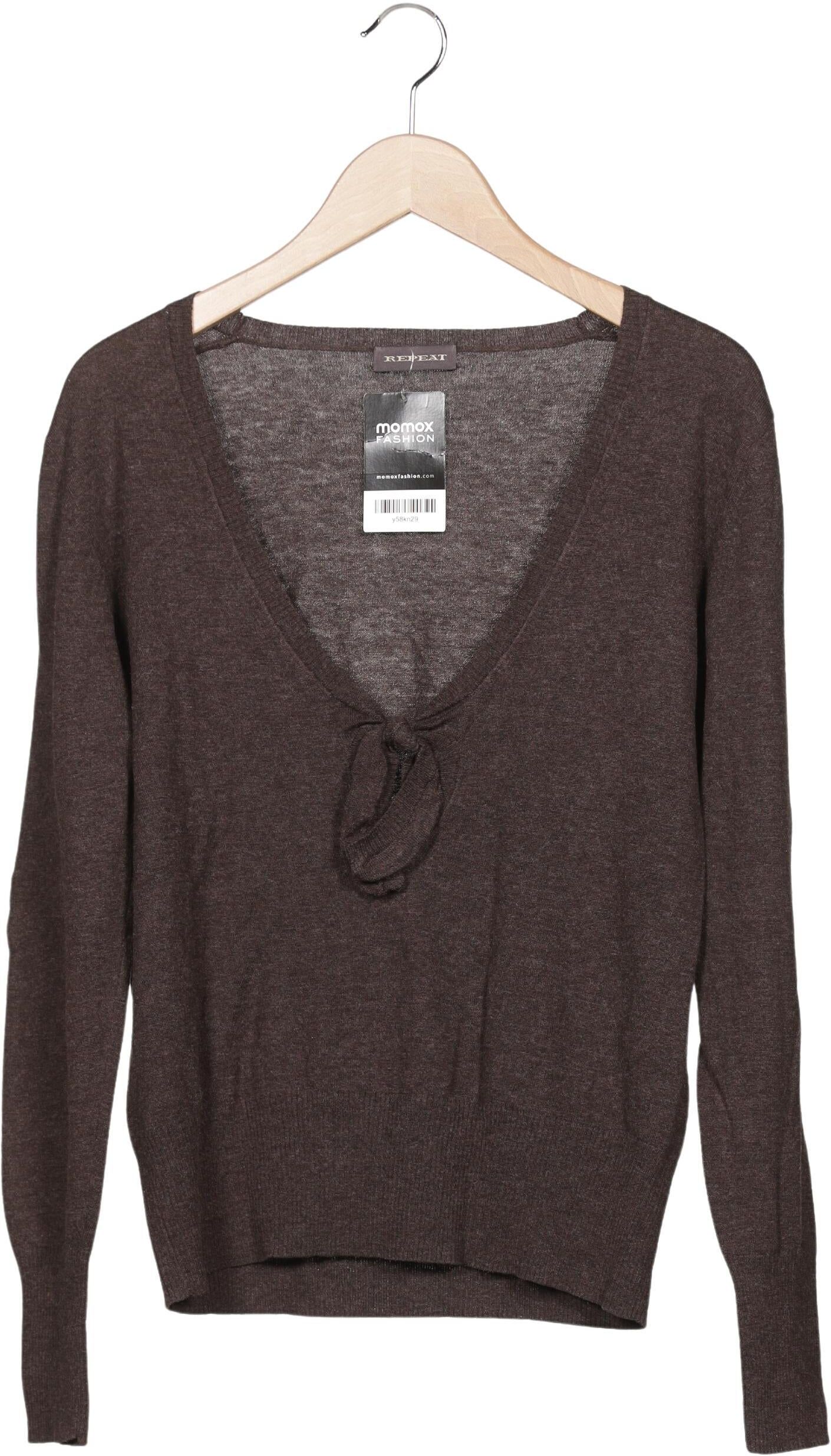 Repeat Damen Pullover, Braun, Gr. EU 40, Wolle / Baumwolle - Second Hand