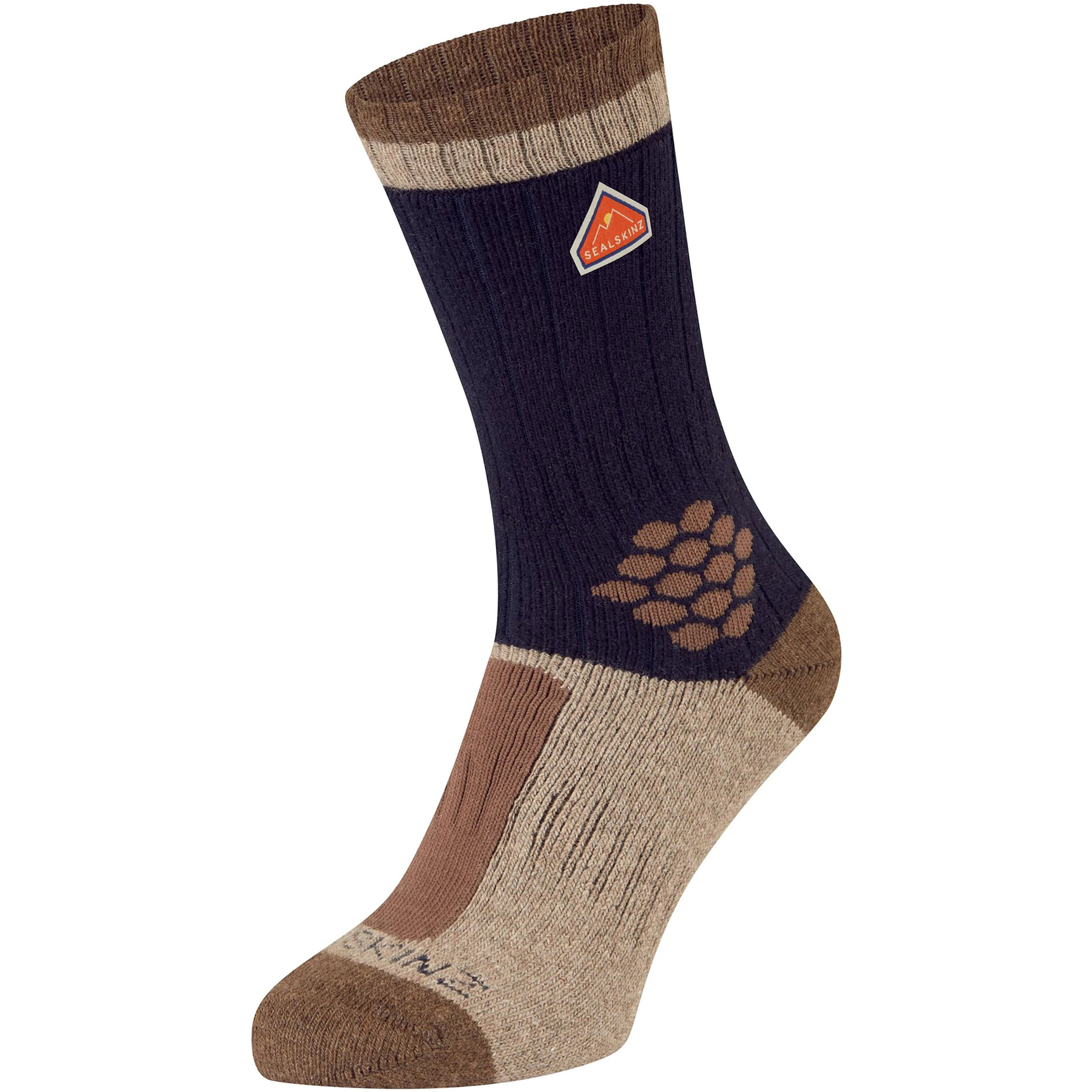 SealSkinz Gresham Freizeitsocken oliv Größe 43 Trekking Hautfreundlich