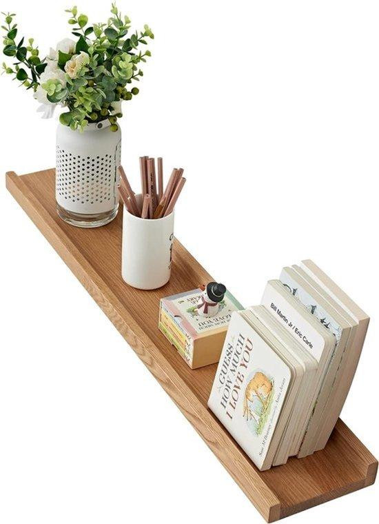 Houten Hoekwandplank voor Wandmontage - Ruimtebesparende Hoekrek Organizer voor Slaapkamer, Keuken of Badkamer