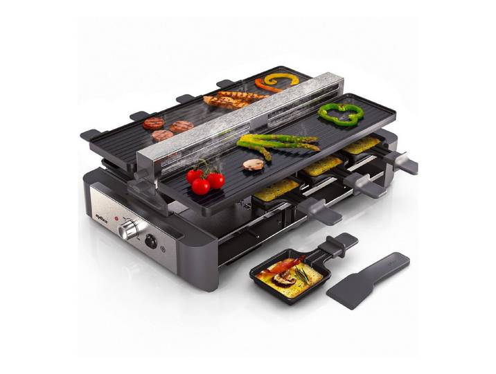zyliss Raclette Venti, 8 Raclettepfännchen, 1500 W, mit integriertem Rauchabzug