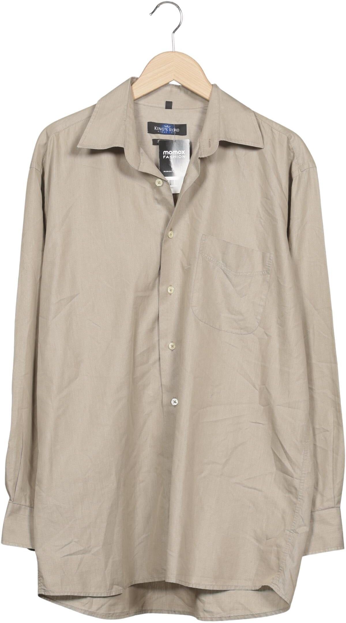 Kings of Indigo Herren Hemd, Beige, Gr. 42, kein / Etikett - Second Hand
