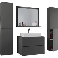 Badezimmer Lendas 5-tlg. ca. 147 cm Anthrazit