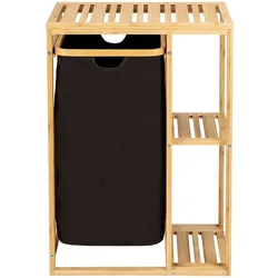 WENKO Wäschekorb Ecori 50 x 70 cm Polyester Schwarz