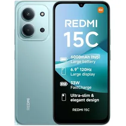Xiaomi Redmi 15C (256 GB, Mintgrün, Vert, 6.71", 4G), Smartphone, Grün