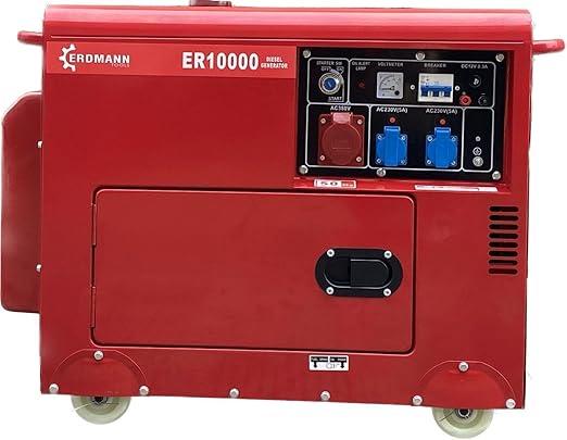 Dieselgenerator Erdmann ER10000 10KW mit E-Start inkl. Batterie