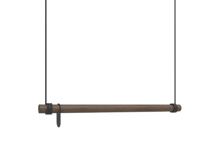 Lind DNA - Swing Hängegarderobe M (80 cm), Eiche geräuchert / Leder schwarz