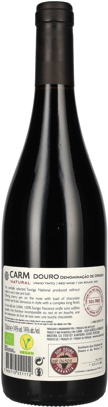 CARM Natural Touriga Nacional Biológico Red DOP Douro 2021 14% Vol. 0,75l