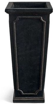 Greenwich Tapered Planter - Aged Charcoal - Grandin Road