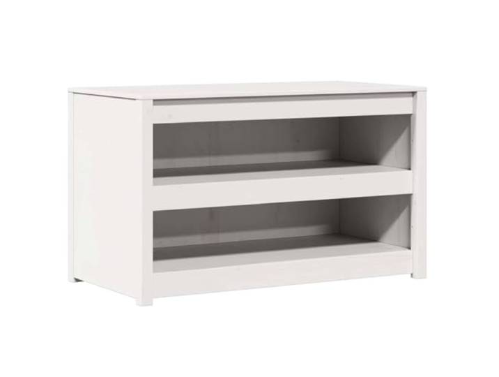 fsahslih Küchenschrank MEPPEL aus Kiefernholz Weiß 106x55x64 cm Kompakter Anrichteschrank aus Massivholz für Küche und Esszimmer mit verstellbaren Ablagen für viel Stauraum.