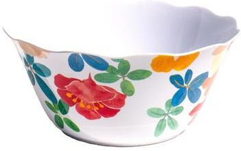 "Abode Homewares Audrey Melamine Floral Serving Bowl - 10"""