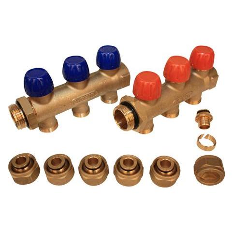 Wavin 1" 3-Wege-Verteilerrohrsatz T/16MM ALUPEX (5111043)