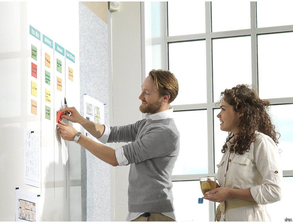Scrum-Zubehörset, für magnetische Boards, Magnete, Wischer, Karten Chameleon