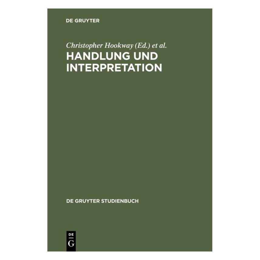 De Gruyter Handlung und Interpretation (Deutsch, 1982) (67760388)