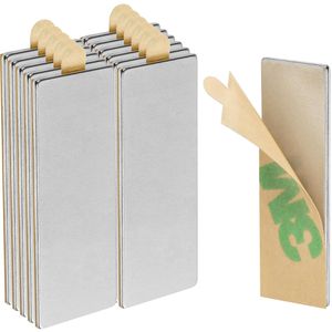 ECENCE Magnete silber, Neodym Magnet, 10 x 30 mm, Höhe 1 mm, selbstklebend, 12 Stück