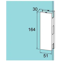 Dormakaba, Möbelausstattung, Gegenkasten GK 50 für Ganzglasanlagen Universal (1 Stk.)