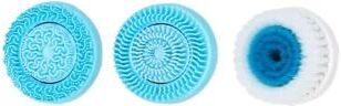 Useful Little Things 3 In 1 Electric Facial Cleansing Brush And Sonic Face Massager Set 3pcs Blue Brush