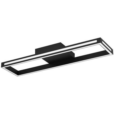 EGLO Deckenleuchte "SALVILANAS-Z", schwarz-weiß (schwarz weiß), 1, H: 7,5cm, 1 Stk., Leuchten, App und Sprachsteuerung Alexa, dimmbar, Metall Deckenlampe schwarz, Deckenleuchte