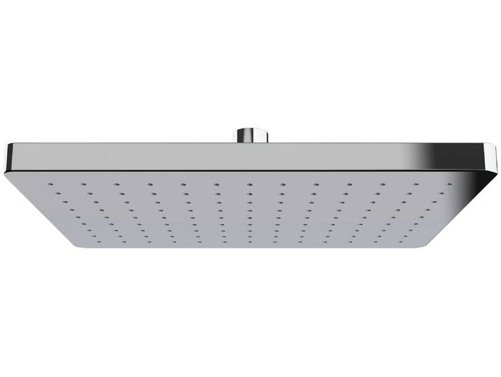 Regenduschkopf WENKO Watersaving System , silber (silberfarben), B:23,5cm T:7cm, Duschköpfe, Regenduschkopf, Regenduschkopf Automatic Cleaning, 25 x 17 cm