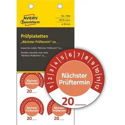 AVERY Zweckform Prüfplaketten 30,0 x 30,0 mm