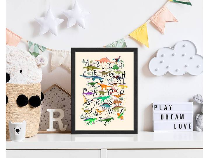 Bild Dinosaur Alphabet 33 x 43cm Multicolor