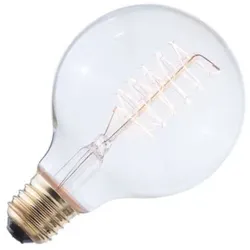 Kohlefaden-Glühbirne Globe | Große Fassung E27 Dimmbar | 40W 80mm