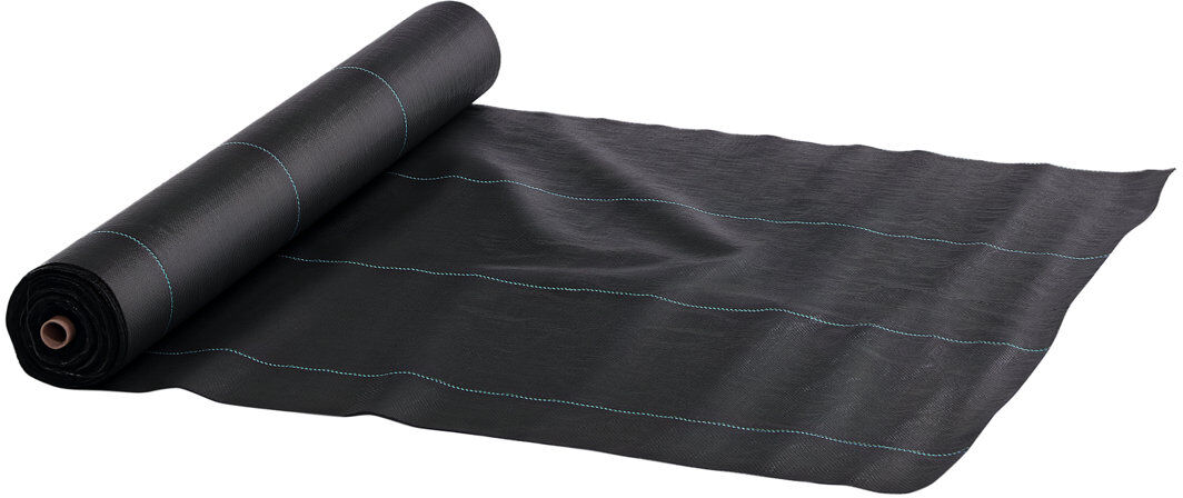 Lily Manor Outsunny 2m x 100m Heavy Duty Weed Control Membrane Weed Membrane Black Natural 0.01cm H X 10,000.01cm W X 200cm D