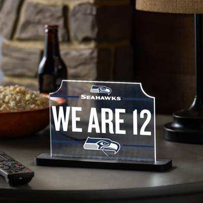 Evergreen "Seattle Seahawks NFL Football Rectangle Desklite LED Decor - 10"""