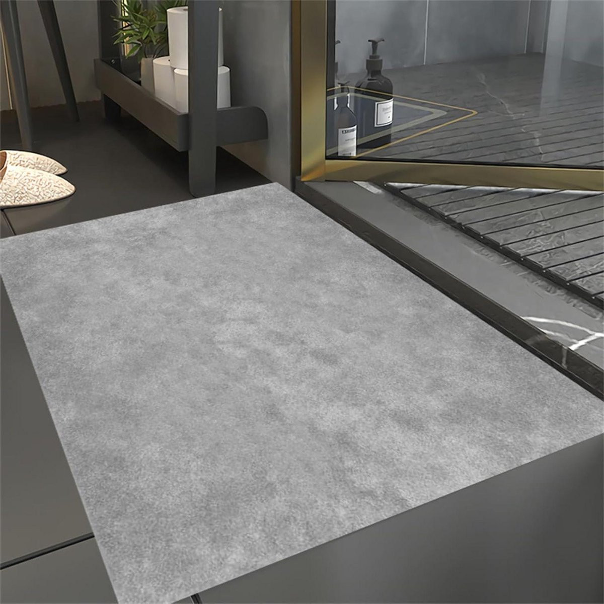 Sneldrogende en absorberende badmat voor badkamer of keuken in diverse patronen, 120 x 180 cm